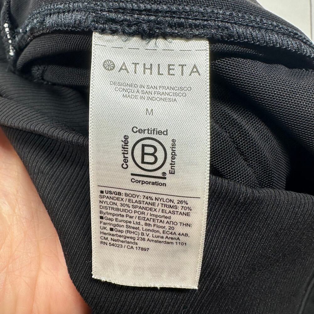 Athleta Pants Womens Medium Black Venice High Rise Track Stripe Jogger Sporty - Picture 6 of 13